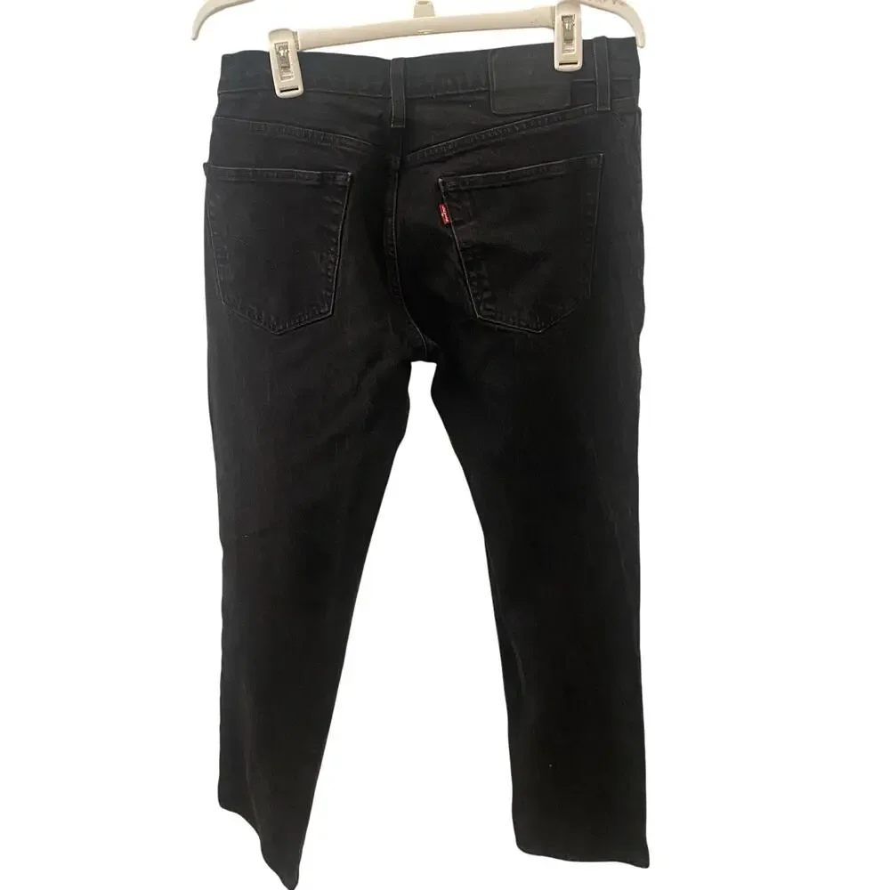 Levi’s Strauss Gray Fleece Front Athletic Taper Black Jeans Size 32 x 32